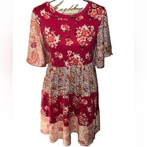 💕Boutique Boho Cottagecore Floral Tiered Dress